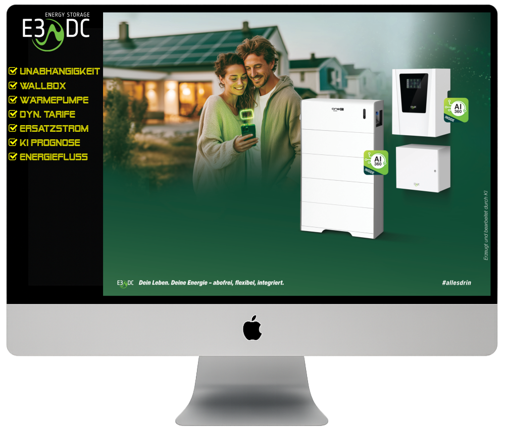 E3/DC Stromspeicher-System für Einfamilienhäuser mit Photovoltaik, Wallbox und intelligenter Energieverwaltung